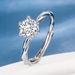 Korean Round 1 Carat Diamond Adjustable Flower Teng Ring Same Style_ipsvogv.com