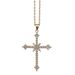 Star Cross Diamond zircon necklace female sweet cool style hot girl light luxury niche high-grade texture clavicle chain necklace_ipsvogv.com