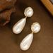 Silver Needle, Light Luxury, Simple, Extra Large, Brightness Pearl Earrings, Fashionable And High Grade Earrings For_ipsvogv.com