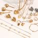 Fashionable And Elegant Stainless Steel Gold-Plated Heart Zircon Necklace Set For Women_ipsvogv.com