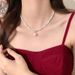 Non Fading Pearl Necklace, Women's French Double Layered Stackable Collarbone Ch, Niche Temperament, High-end Neck_ipsvogv.com