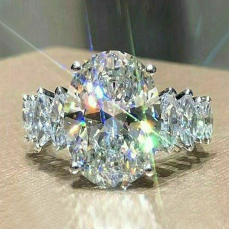 Sanjie Fashion Extra Large Zircon Charm Women's Ring Accessories_ipsvogv.com