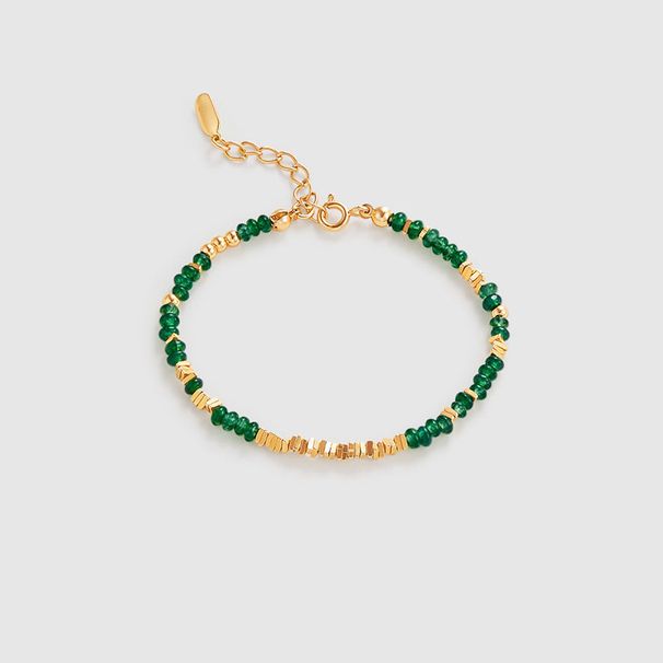 Women's Jewelry Set Fashion Emerald Broken Silver Necklace Light Luxury Emerald Clavicle Necklace Does Not Fade Female All Match High End Jewelry_ipsvogv.com