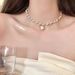 French Pearl Camellia Necklace For Women Light Luxury Niche Design High End Fashion Temperament Versatile Necklace Clavicle Chain_ipsvogv.com