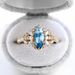 Korean Version Versatile And Simple Small Fragrant Style Ring Inlaid With Lake Blue Zircon Ring, New Accessory_ipsvogv.com