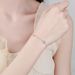 Sterling Silver Bracelet Women's 1314 Mosonite Handpiece Plated With PT950 Small Fresh Gift_ipsvogv.com