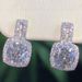 Cao Shi's New Korean Edition Of Earrings: Simple Round Diamond Zircon Earrings With Mesh Red INS_ipsvogv.com