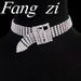 Light luxury short choker necklace for women ins full diamond super shiny clavicle necklace for women_ipsvogv.com