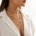 Jewelry Simple Cross Snake Bone Chain Necklace Creative Irregular Pearl Multi Layer Necklace_ipsvogv.com