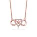 Romantic Fashion Silver Gold Color Infinity Forever Love Necklace Cz Happiness Heart Pendant Necklace For Women Gift Jewelry_ipsvogv.com