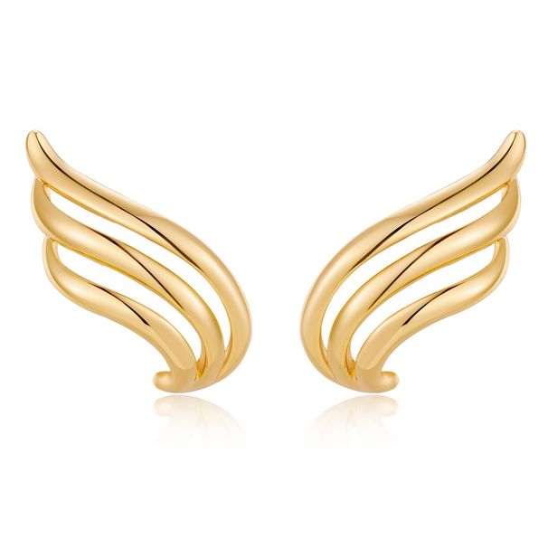 Women’s Jewelry Set Fashion Hot Sale Real Gold Brass Electroplating Fashion New Angel Wing Shape Personality Niche Design Earrings_ipsvogv.com