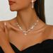 Women’s Jewelry Set FashionFashionable Full Diamond Wedding Jewelry Niche Earring Style Necklace Set_ipsvogv.com