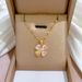 Titanium Steel 【 】 Aurora Four Leaf Flower Charm Micro Inlaid Diamond Necklace Women's Exquisite Style Ins Internet Red 【 】_ipsvogv.com
