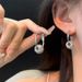 Women's Jewelry Cold Style Super Flash Zircon Metal Ball Earrings Light Luxury High End Temperament Ear Buckles Simple Niche Ear Accessories_ipsvogv.com