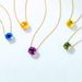 Candy Colored Gem Clavicle Chain S925 Silver Plated 9K Gold Three Dimensional Amethyst Necklace Style Simple Fashion_ipsvogv.com