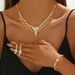 2024 Christmas Versatile Decoration High-End Accessories Clavicle Chain Necklace Earrings Bracelet Light Luxury Jewelry_ipsvogv.com