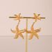 Gold Star Sturdy Gold Buckle Loop Earrings, Stainless Steel Jewelry_ipsvogv.com