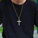 Hip Hop Circle Zircon Cross Pendant Street Dance Rap DJ Singer Accessories_ipsvogv.com
