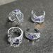 zircon Design A Niche High-end Of Honeycomb Opening For Women's Light Luxury Hollow Out Nine Purple Fire Free Ring_ipsvogv.com
