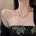 Moonlight Square ! Sugar Zircon Necklace Women's Accessories High End Clavicle Chain Trendy Spicy Girl Niche Design_ipsvogv.com