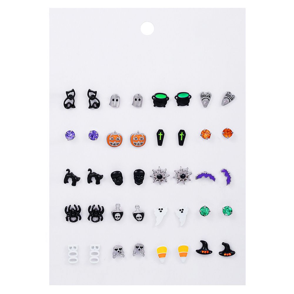 Women’s Jewelry Set Fashion Earrings Halloween Series Pumpkin Ghost Cat Earrings Cartoon Funny Eyes Spider Earrings For Women_ipsvogv.com