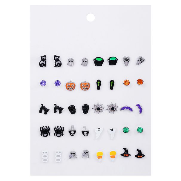Women’s Jewelry Set Fashion Earrings Halloween Series Pumpkin Ghost Cat Earrings Cartoon Funny Eyes Spider Earrings For Women_ipsvogv.com