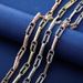 New Clavicle Chain Full Of Zircon Real Gold Electroplating Men And Women Paper Clip Button Necklace_ipsvogv.com
