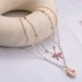 Double Layer Pearl With Bead Chain Bow Shell Other Accessories, Simple And Versatile Necklace_ipsvogv.com