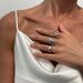 Cold Wind Metal Smooth Water Drop Open With Irregular Ring Design Set_ipsvogv.com