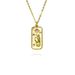 Square Tag Pattern Sun Hand Bag Gold Pendant Hip Hop Pendant Handmade Pendant Necklace_ipsvogv.com