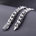 Stainless Steel Diamond Cuban Bracelet Miami Full Zircon Snap Thick Chain Men's Hip Hop Accessory_ipsvogv.com