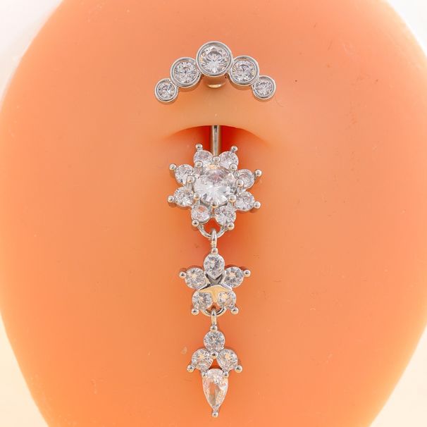 hot sale 23 round zircon navel navel nail navel nail body piercing jewelry_ipsvogv.com