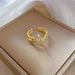 【 Real Gold Plating 】 Open Cross Women's Fashion Micro Inlay Light Luxury Finger Ring, Index Finger Ring, Netting Red,_ipsvogv.com
