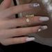 【 1154 People's Collection 】 Internet Celebrity Sparkling Diamond Zircon Japanese And Korean Temperament Versatile Open_ipsvogv.com
