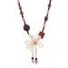 Bohemian Flower Wooden Braided Necklace Female New Chinese Ethnic Style Choker Clavicle Chain Retro Accessories_ipsvogv.com