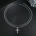 Fashion Full Diamond Hip Hop Cross Necklace Accessories Women's High Grade Long Style Stacked Collarbone Chain_ipsvogv.com