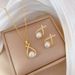 【 Titanium Steel 】 Necklace Earring Light Luxury Full Diamond Cross Pearl Personalized Temperament Banquet Earrings Set_ipsvogv.com