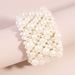 B2005 Geometric Simple Fashion Multiple Rows of Elasticity Widening Pearl Internet Celebrity Creative Elegant Bracelet_ipsvogv.com
