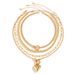 ins style simple beaded necklace set women's sweet and cool geometric OT buckle short love necklace accessories_ipsvogv.com