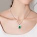 Retro diamond emerald green ring female S925 silver high carbon diamond finger ring necklace dual purpose_ipsvogv.com