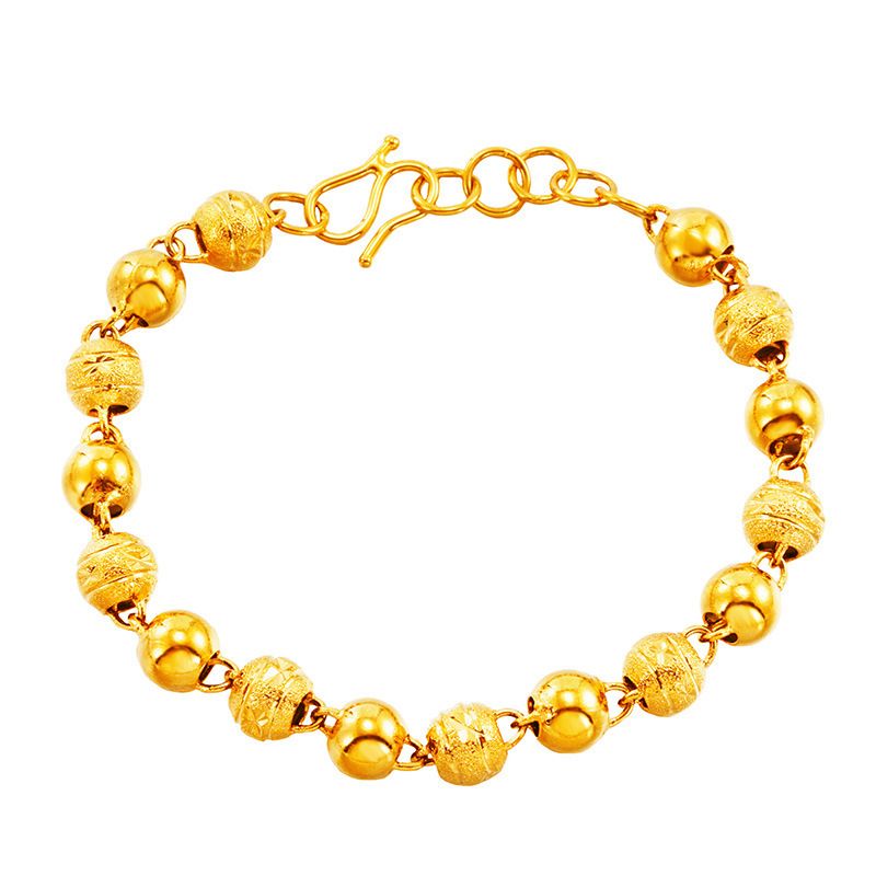 Counter Frosted Bead Bracelet Hollow Men's And Women's 3D Hard Couple Vietnamese Sand Gold Jewelry_ipsvogv.com