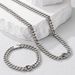 Hip Hop Titanium Steel Cuban Gray Diamond Bracelet Does Not Fade W Omen's Bracelet Versatile High End Men's Hand Jewelry_ipsvogv.com