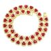 Men exaggerate full diamond peach heart, love red diamond, Cuban chain accessory, nightclub personality trend necklace_ipsvogv.com