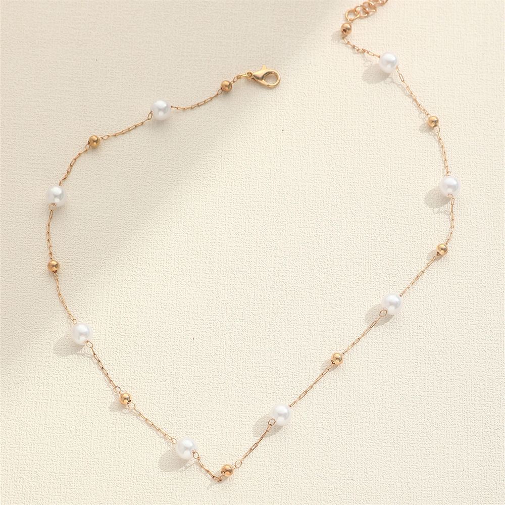 Fashion Simple Pearl Necklace Pearl Necklace Niche Temperament Pearl Jewelry Fashion All-match Internet Celebrity Necklace_ipsvogv.com