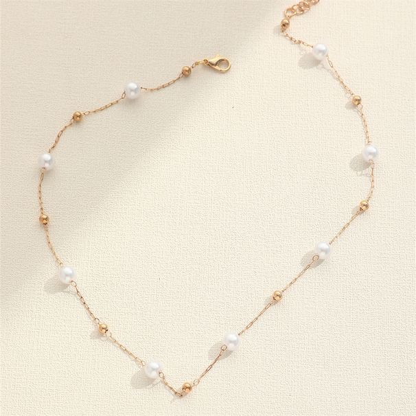 Fashion Simple Pearl Necklace Pearl Necklace Niche Temperament Pearl Jewelry Fashion All-match Internet Celebrity Necklace_ipsvogv.com