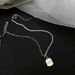 Yin Ruitai S Pure Silver Square Brand English Letter Necklace With A Female Crowd Design, Simple And Popular, Light_ipsvogv.com
