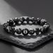 Live Hot Sale Black Gallstone Cross Men Hip Hop Trendy National Trend Jewelry 10mm Snowflake Bracelet Women_ipsvogv.com