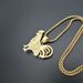Hip hop hip hop jewelry titanium steel gold plated diamond Gallic rooster pendant_ipsvogv.com