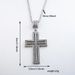 Fashion Hip Hop Street Style White Diamond Alloy Hollow Cross Pendant Necklace Classic Versatile Jewelry_ipsvogv.com