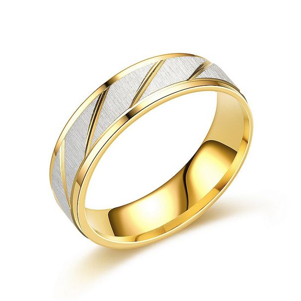 Korean Version Of Light Luxury Titanium Steel With Diagonal Stripes, Couple Pairs, Ring Making Trend, Tail Ring, Hand_ipsvogv.com